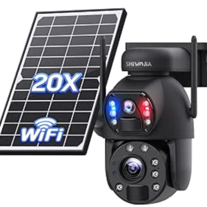Caméra Solaire WiFi AI à Double Objectif (Modèle : WICSDPTEA-MOD-WH)