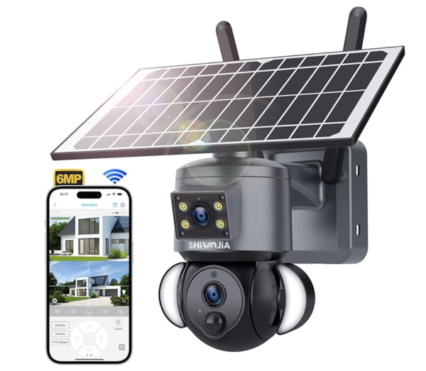 Caméra Solaire WiFi AI à Double Objectif (Modèle : WIFI B)