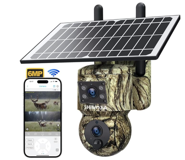 Caméra Solaire WiFi AI à Double Objectif (Modèle : WIFI B – Objectif fixe)